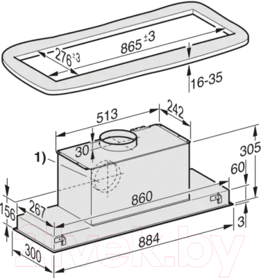 Вытяжка скрытая Miele DA 2698