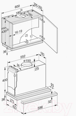 Вытяжка телескопическая Miele DAS 2620