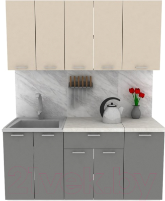 Кухонный гарнитур Eligard Lion 1 1.6 (персидский жемчуг/дымчатый алмаз/королевский опал) - фото