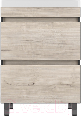 Тумба под умывальник Style Line Берлин 65 2 ящика (напольная) - фото