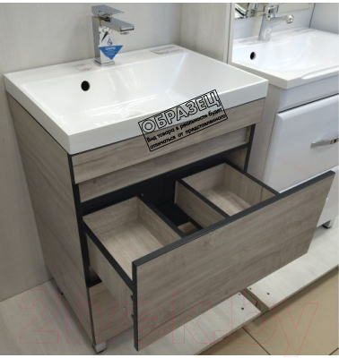 Тумба под умывальник Style Line Берлин 80 2 ящика (подвесная)