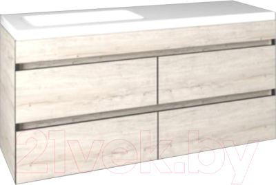 Тумба под умывальник Style Line Берлин 110 4 ящика (подвесная) - фото