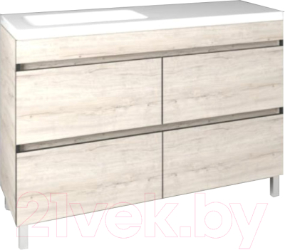 Тумба под умывальник Style Line Берлин 110 4 ящика (напольная)