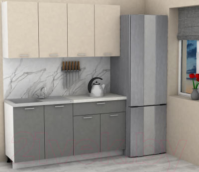 Кухонный гарнитур Eligard Lion 2 1.6 (персидский жемчуг/дымчатый алмаз/королевский опал)