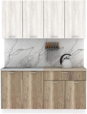 Кухонный гарнитур Eligard Lion 2 1.6 (сосна каньон/дуб каньон/малага) - фото