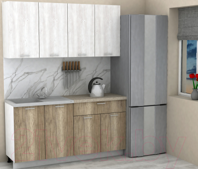 Кухонный гарнитур Eligard Lion 2 1.6 (сосна каньон/дуб каньон/малага)