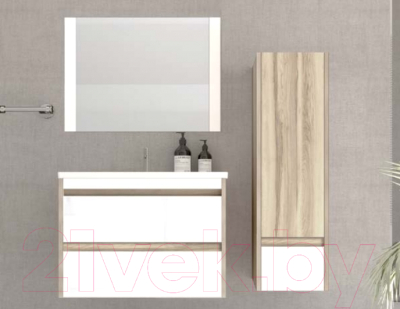 Тумба под умывальник Style Line Монако МДФ 60 (подвесная, со столешницей)