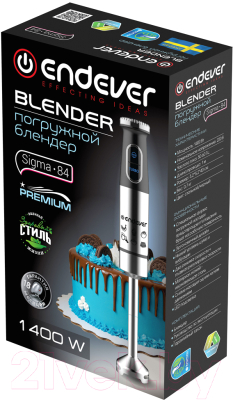 Блендер погружной Endever Sigma-84 (стальной/черный)