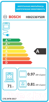 Электрический духовой шкаф Bosch HBG536YS0R