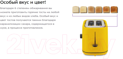 Тостер Kitfort KT-4093-1 (желтый)