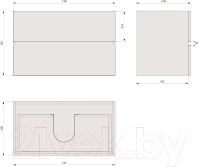 Тумба под умывальник Дабер 011 / Т11.8.0.12Б (мрамор черный/белый)