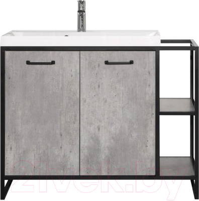 Тумба под умывальник Style Line Лофт 1.1 80/100 (две створки правая) - фото