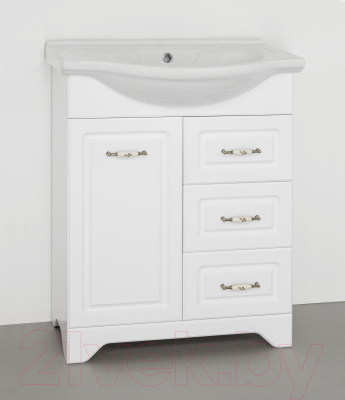 Тумба под умывальник Style Line Олеандр-2 65 3 ящика (для классической раковины)