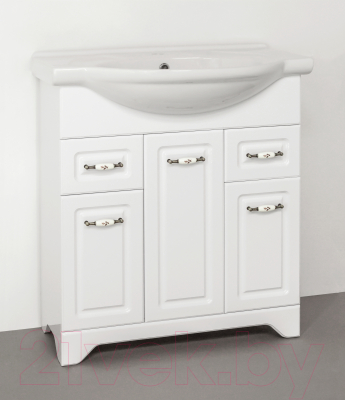 Тумба под умывальник Style Line Олеандр-2 75 2 ящика (для классической раковины)