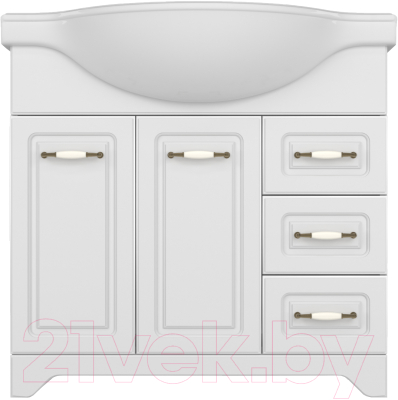 Тумба под умывальник Style Line Олеандр-2 90 3 ящика (для классической раковины) - фото