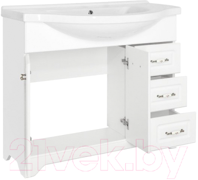 Тумба под умывальник Style Line Олеандр-2 105 3 ящика (для классической раковины)
