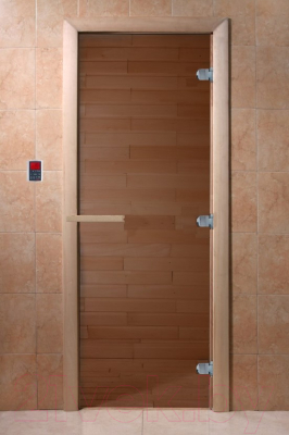 Стеклянная дверь для бани/сауны Doorwood Теплый день 190x60