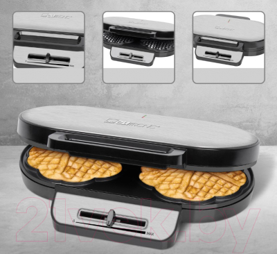 Вафельница Clatronic WA 3745 (черный/нержавеющая сталь)