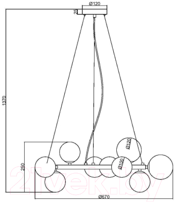 Люстра Maytoni Dallas MOD545PL-11BS