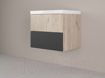 Тумба под умывальник Style Line Стокгольм ВЛДСП 50 2 ящика (подвесная)