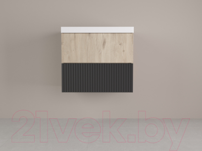 Тумба под умывальник Style Line Стокгольм ВЛДСП 65 2 ящика (подвесная)