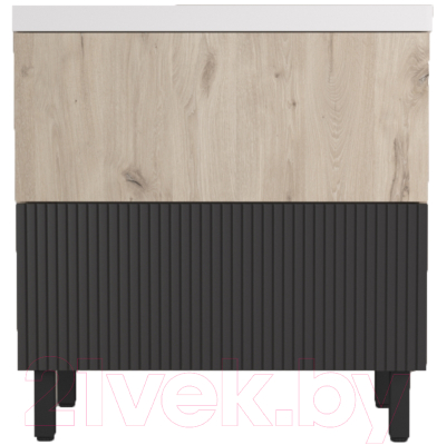 Тумба под умывальник Style Line Стокгольм ВЛДСП 70 2 ящика (напольная)