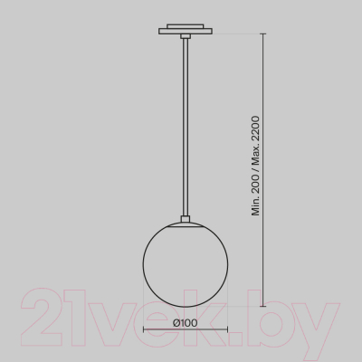 Потолочный светильник Maytoni Luna P039PL-5W3K-10INS-B