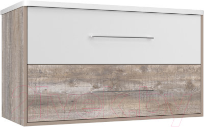 Тумба под умывальник Style Line Экзотик 100 2 ящика (подвесная) - фото