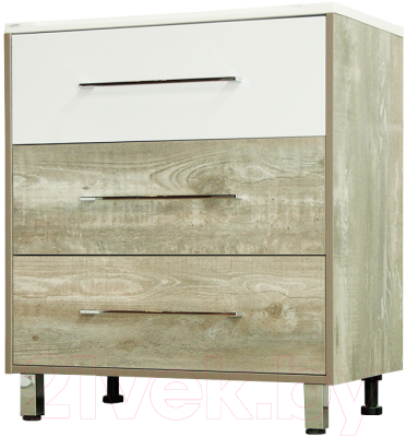 Тумба под умывальник Style Line Экзотик 75 3 ящика (напольная) - фото