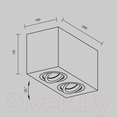 Точечный светильник Maytoni Atom C017CL-02B