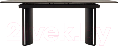 Обеденный стол M-City Rasmus 160 KL-80 / 626M04967 (серый мрамор/итальянская керамика/черный)