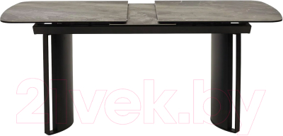 Обеденный стол M-City Rasmus 160 KL-80 / 626M04967 (серый мрамор/итальянская керамика/черный)