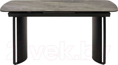 Обеденный стол M-City Rasmus 160 KL-80 / 626M04967 (серый мрамор/итальянская керамика/черный)