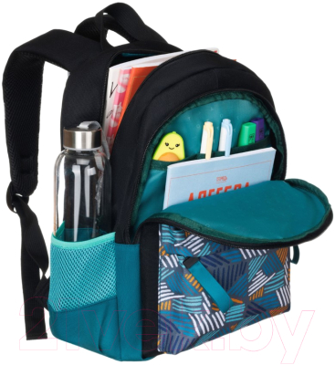 Школьный рюкзак Torber Class X Mini / T1801-23-Bl-B (черный/бирюзовый)