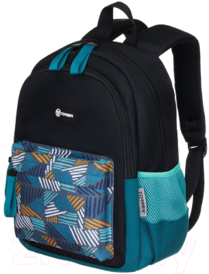 Школьный рюкзак Torber Class X Mini / T1801-23-Bl-B (черный/бирюзовый)