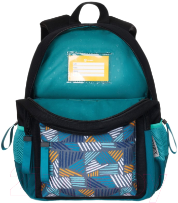 Школьный рюкзак Torber Class X Mini / T1801-23-Bl-B (черный/бирюзовый)