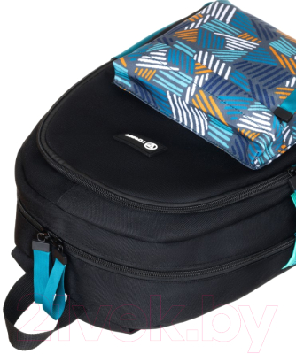 Школьный рюкзак Torber Class X Mini / T1801-23-Bl-B (черный/бирюзовый)