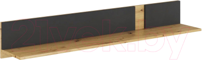 Полка НК Мебель Modo / 71715646 (артизан/черный матовый) - фото