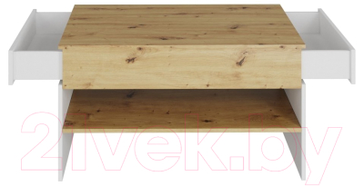 Журнальный столик НК Мебель Modo / 71716203 (артизан/белый матовый)