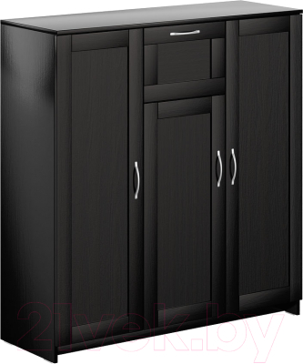 Тумба Mio Tesoro Сириус 3 двери и 1 ящик 117x123 2.02.03.320.5 (дуб венге) - фото