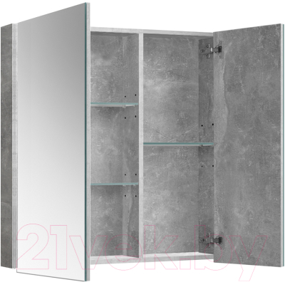 Шкаф с зеркалом для ванной Belux Стокгольм ВШ 70