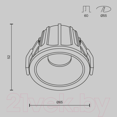 Точечный светильник Maytoni Alfa LED DL043-01-10W4K-RD-W