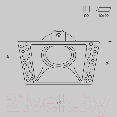 Точечный светильник Maytoni Dot DL042-01-SQ-B