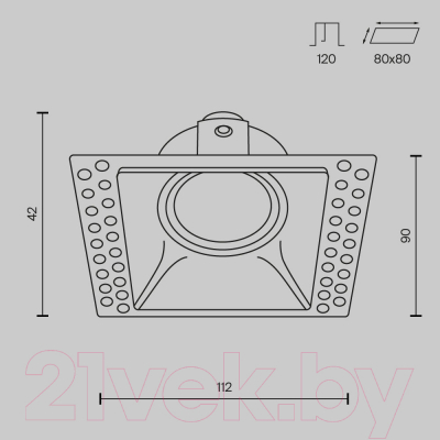 Точечный светильник Maytoni Dot DL042-01-SQ-W