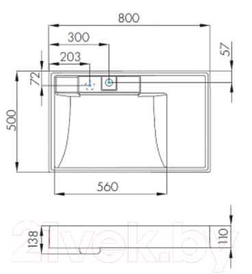 Тумба с умывальником Акватон Лондри 20 (1A2361K1LH010)