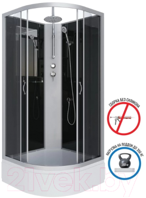 Душевая кабина Niagara NG-3502-14BKT 100x100x210