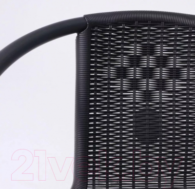 Кресло садовое AksHome Verona PP (черный/сталь черная)