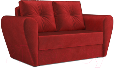 Диван Mebel-Ars Квартет (бархат красный Star Velvet 3 Dark Red) - фото