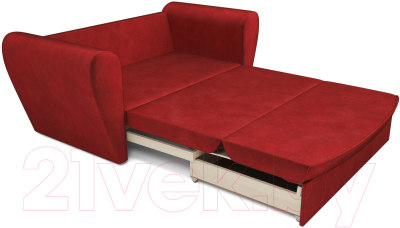 Диван Mebel-Ars Квартет (бархат красный Star Velvet 3 Dark Red)