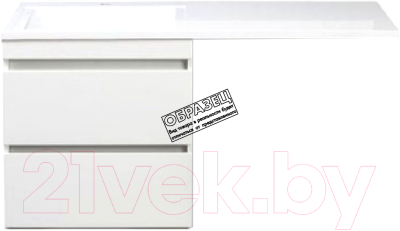 Тумба под умывальник Style Line Оптима 40 2 ящика Люкс Plus (подвесная) - фото